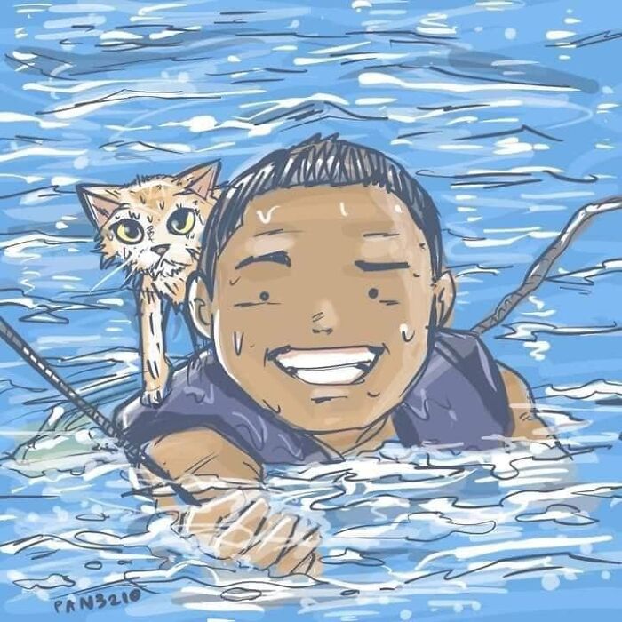 quatre-chats-sauves-navire-qui-coule-rapidement-officier-heroique-marine-thailandaise